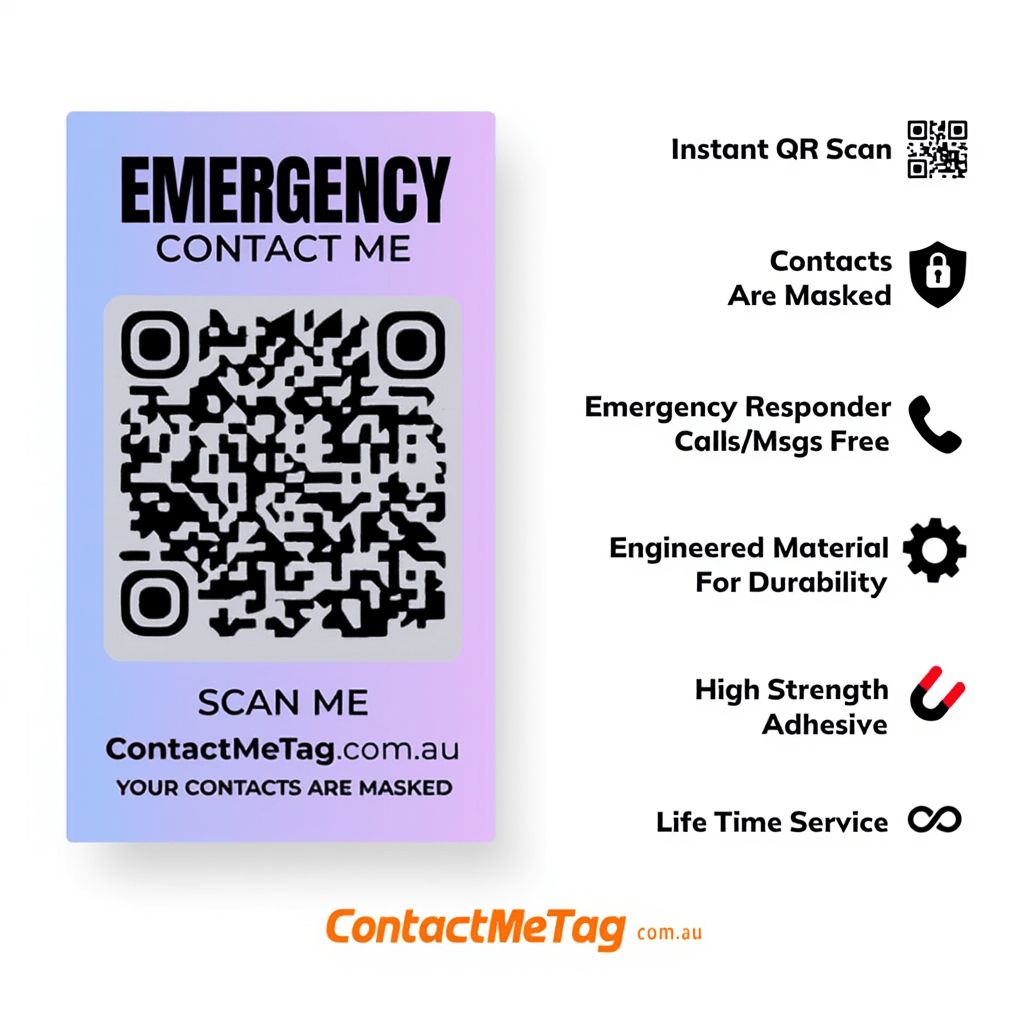 Emergency QR Code Card — Travel Tag view 2