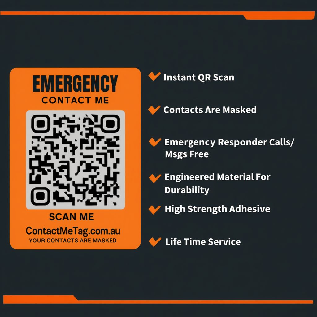 Emergency QR Code Sticker — Home Door Tag view 2