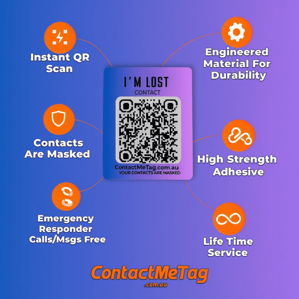 I'M Lost QR Code Sticker — Laptop Tag