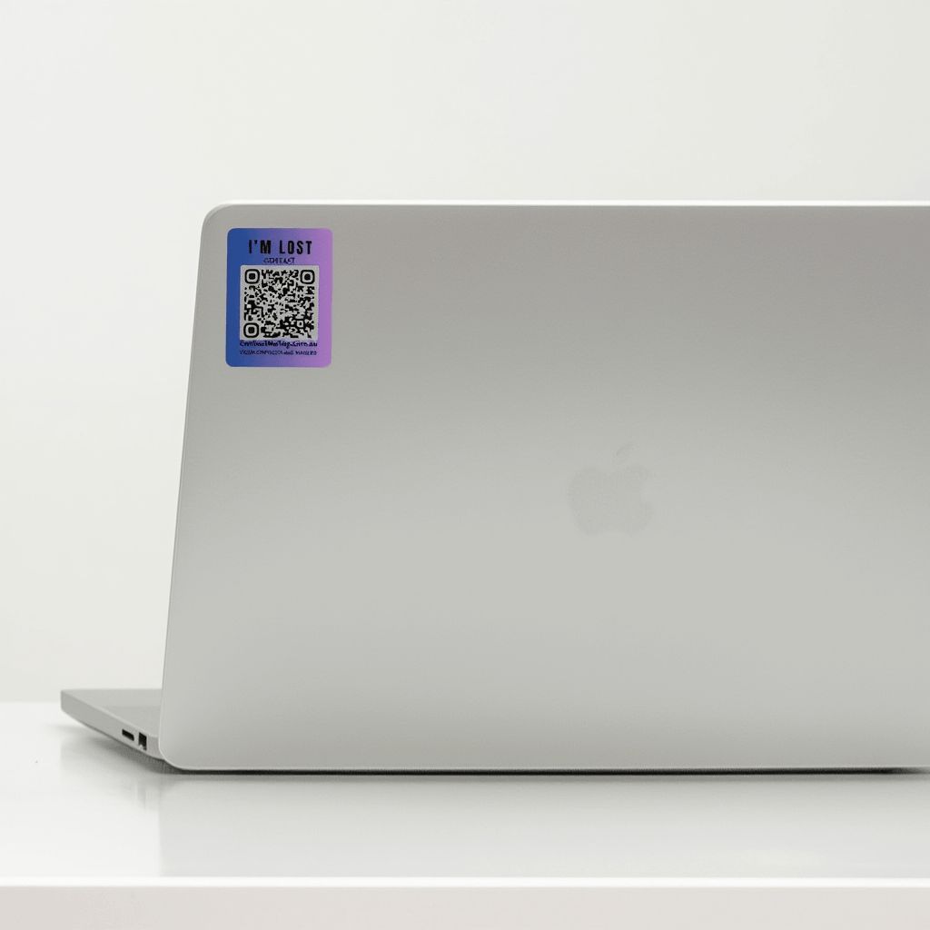 I'M Lost QR Code Sticker — Laptop Tag view 4